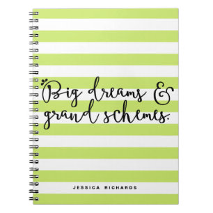 Big Dreams & Grand Schemes Personalisiertes Notebo Notizblock