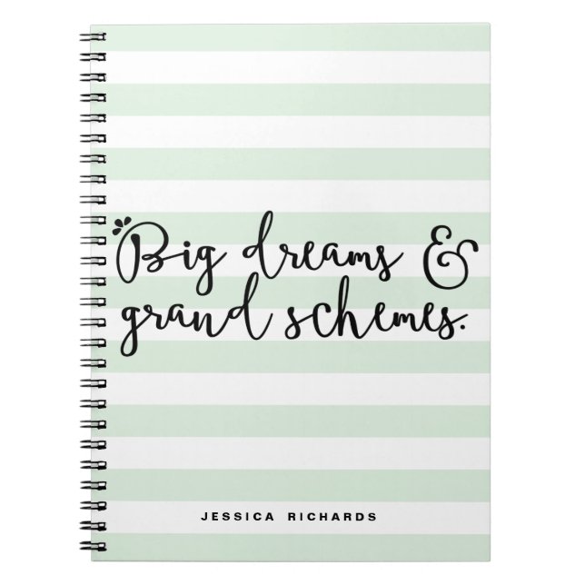 Big Dreams & Grand Schemes Personalisiertes Notebo Notizblock (Vorderseite)