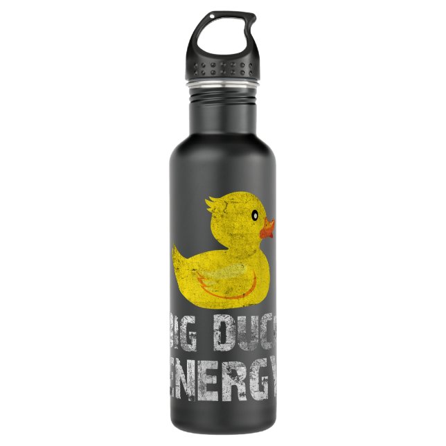 Big Duck Energy Yellow Ducky Animal Farm Ducks Lov Edelstahlflasche (Vorderseite)