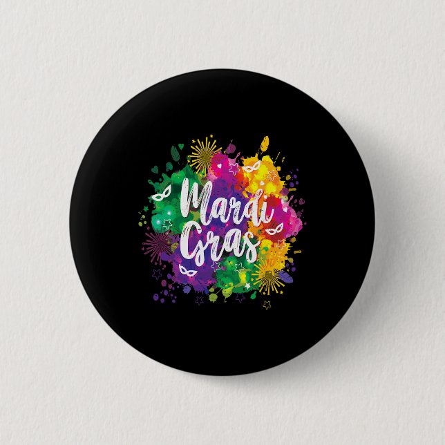 Big Easy Vibes Mardi Gras Fat Tuesday New Orleans  Button (Vorderseite)