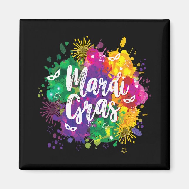 Big Easy Vibes Mardi Gras Fat Tuesday New Orleans  Magnet (Vorne)
