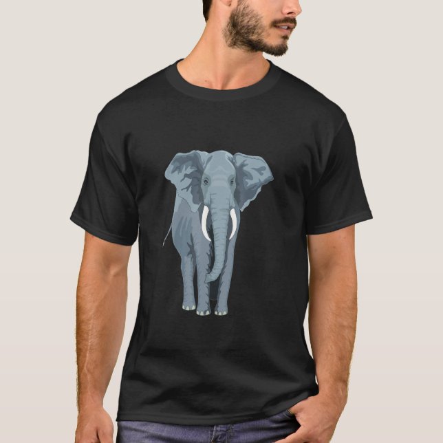Big Elephant Phantastisch Zoo Tier T-Shirt (Vorderseite)