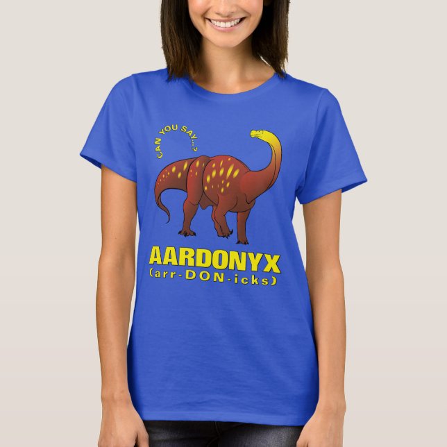 Big Extinct Names (#1): Aardonyx Dinosaurier T-Shirt (Vorderseite)