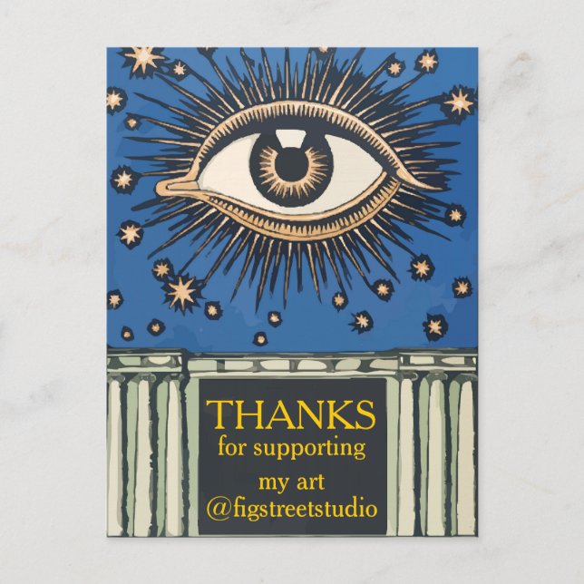 Big Eye Dank, Text bearbeiten Postkarte (Vorderseite)