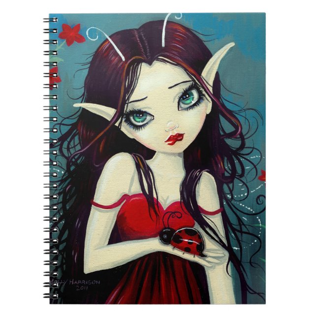 Big Eye Fairy und Ladybug Notebook Notizblock (Vorderseite)