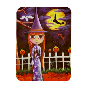 Big Eye Halloween Hexenkürme auf Zaunschale Magnet