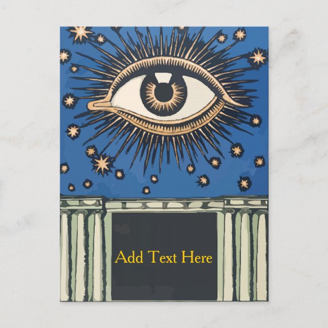 Big Eye, personalisieren Sie Text, Postkarte (Vorderseite)