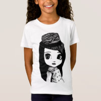 Big Eyes niedlich Girl Fedora Kunstvoll wandern im