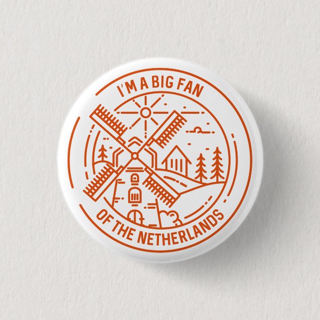 Big Fan Niederlande Button (Vorderseite)