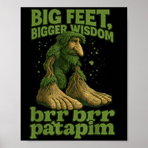 Big Feet Bigger Wisdom Forest Troll Meme Brr P Poster