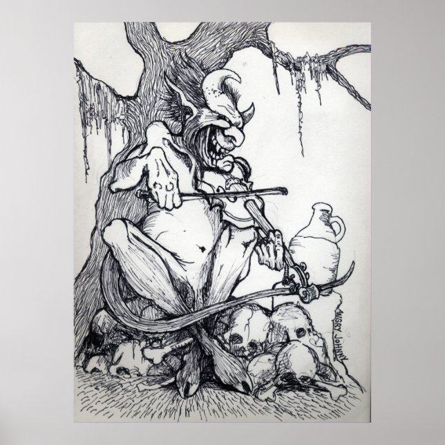 "BIG FETT DEVIL FIDLIN" POSTER (Vorne)