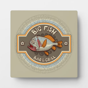 Big Fish Bar and Grill Poster Fotoplatte