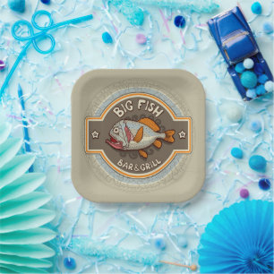Big Fish Bar and Grill Poster Pappteller