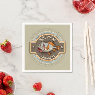 Big Fish Bar and Grill Poster Serviette