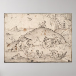Big Fish Eat Little Fish by Pieter Bruegel Poster