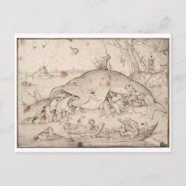 Big Fish Eat Little Fish by Pieter Bruegel Postkarte