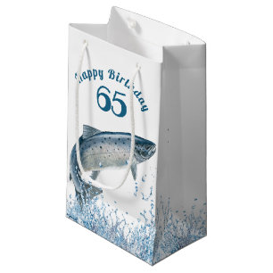 Big Fish in Wasser 65. Geburtstag kleine Geschenkt Geschenktüte