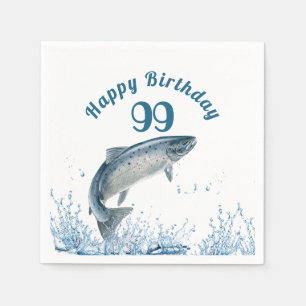 Big Fish in Wasser 99. Geburtstag Serviette