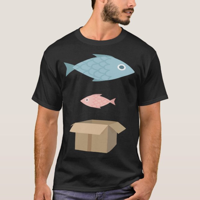 Big fish little fish cardboard box T-Shirt (Vorderseite)