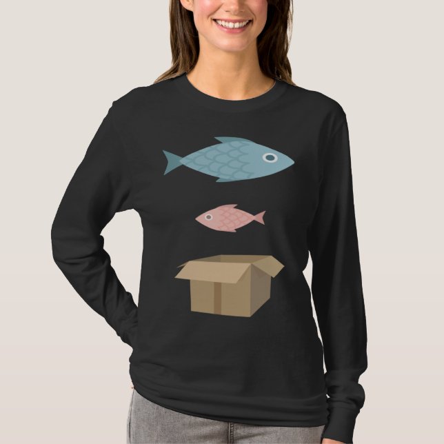 Big fish little fish cardboard box T-Shirt (Vorderseite)