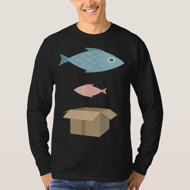 Big fish little fish cardboard box T-Shirt (Vorderseite)