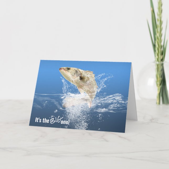 Big Fish Meilenstein Geburtstag Karte (Vorderseite)