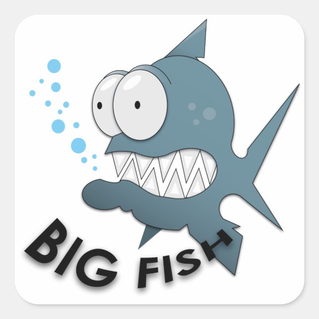 Big Fish - Square Stickers (Vorderseite)