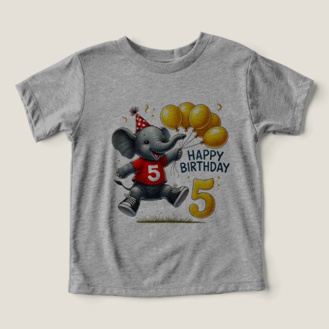 Big Five Celebration: Elefant mit Balloons (Design Vorderseite)