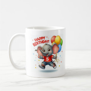 Big Five Celebration: Elephant mit Ballons Toddl Kaffeetasse