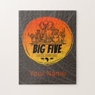 Big Five von Africa Safari Vintag Elefant, Löwe Puzzle