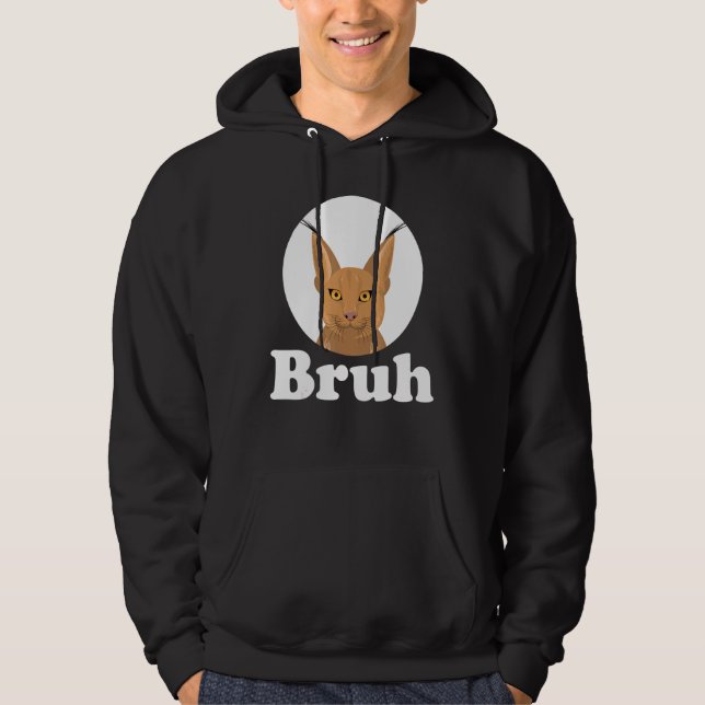 Big Floppa Caracal Cat Meme Bruh Hoodie (Vorderseite)