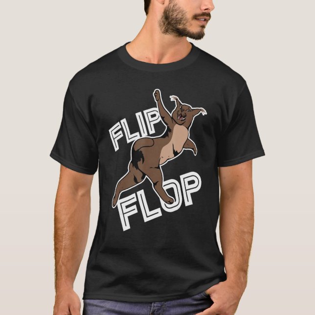 Big Floppa Caracal Cat Meme Flip Flop T-Shirt (Vorderseite)