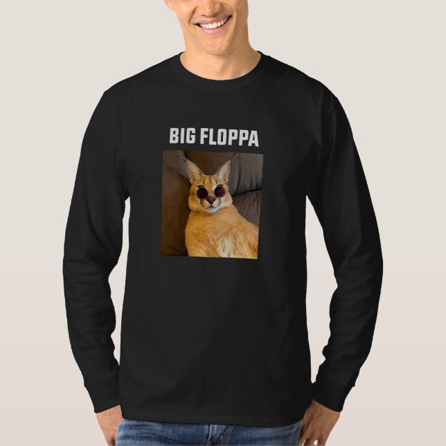 Big Floppa Meme Cat T-Shirt (Vorderseite)