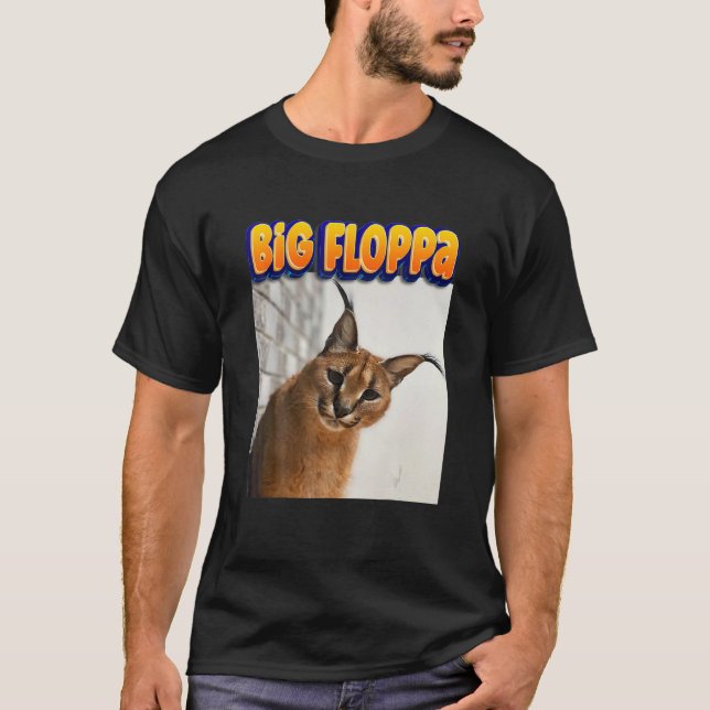 Big Floppa Meme Cat T-Shirt (Vorderseite)