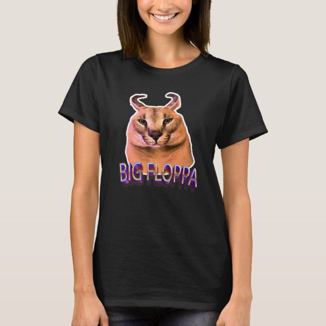 Big Floppa Meme Cat T-Shirt (Vorderseite)
