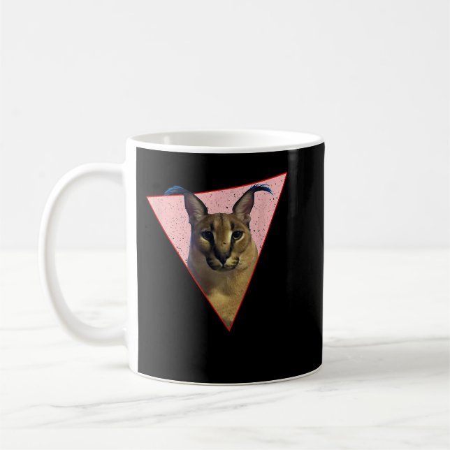 Big Floppa Meme lustige Katze Kaffeetasse (Links)