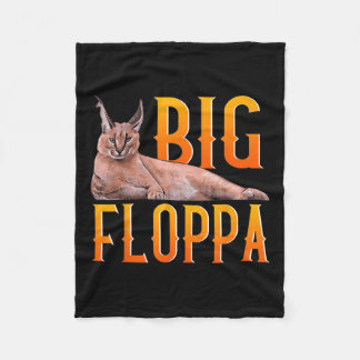 Big Floppa Meme Niedlich Caracal Cat Fleecedecke