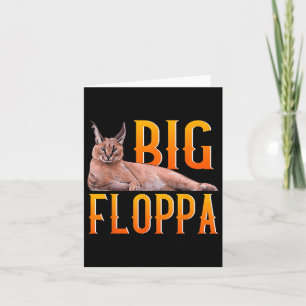 Big Floppa Meme Niedlich Caracal Cat Karte