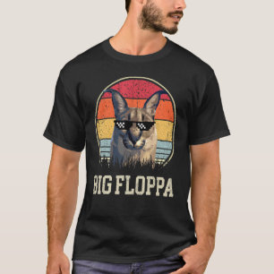 Big Floppa Meme Niedlich Caracal Cat Retro Vintage T-Shirt