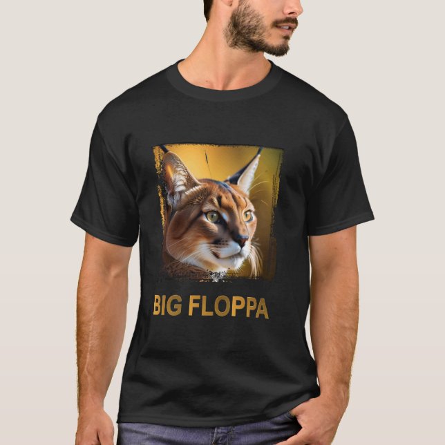 Big Floppa Meme Niedlich Caracal Cat T-Shirt (Vorderseite)