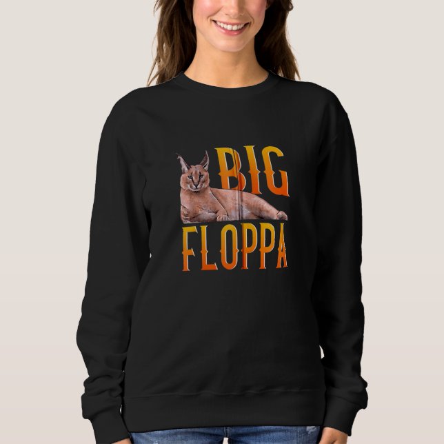 Big Floppa Meme Niedlich Caracal Cat Zip Sweatshirt (Vorderseite)