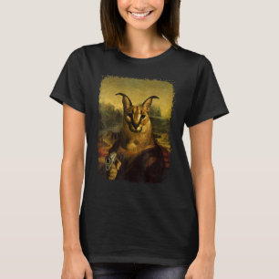 Big Floppa Meme Niedlich Caracal Katze mit Gewehr T-Shirt