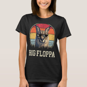 Big Floppa Meme Süße Caracal-Katze Retro-Vintage-S T-Shirt