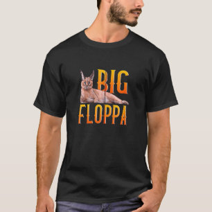 Big Floppa Meme Süße Caracal-Katze Zip T-Shirt