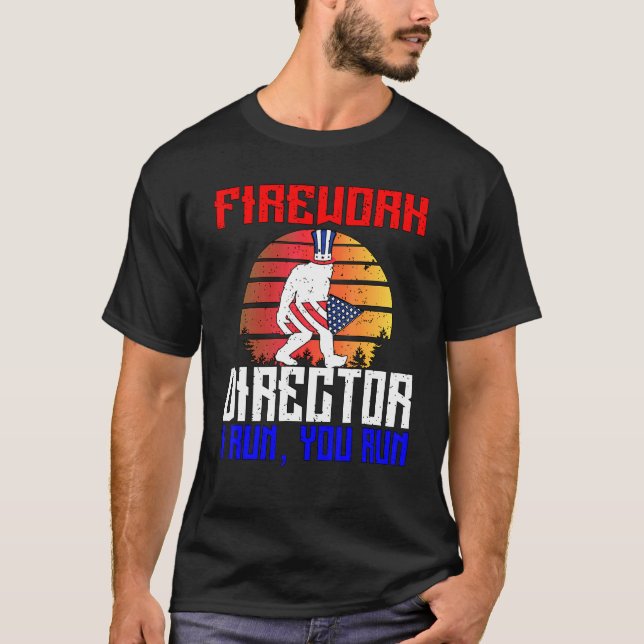 Big Foot Firework Director T-Shirt Perfect 4. Juli (Vorderseite)