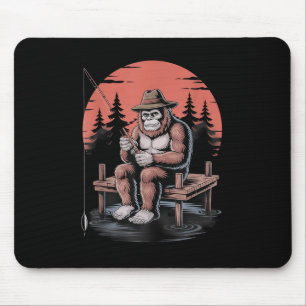Big Foot Fischen Cool Fischfang Fischer Bigfoot Sa Mousepad
