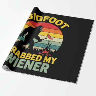 Big Foot hat mein Würstchen Funny Sasquatch Geschenkpapier