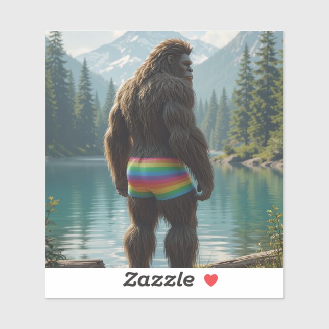 big foot lgbtq+ aufkleber (Blatt)