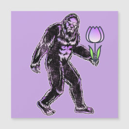 Big Foot mit Tulip - Funny Oster Magnetkarte