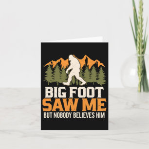 Big Foot sah Me Sasquatch Outdoor Camping Adventu Karte